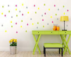 Colourful Raindrop Wall Stickers Wall
