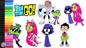 Teen titans go coloring sheet. Teen Titans Go Coloring Book Page Compilation Raven Starfire Robin Beast Boy Cyborg Coloring Page Youtube