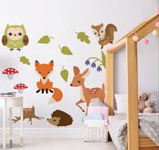 Owl And Forest Friends Wall Decal