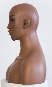 17 in h african american mannequin head