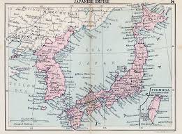 Old maps of japan on old maps online. Map Of A Map From 1920 Of The Japanese Empire At The Time Which Included The Main Islands Of Hokkaido Honshu Shikoku And Kiushiu The Corea Peninsula And The Island Of Formosa Taiwan The Kurile Or Chishima Islands Of Northern Japan The