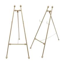 gold metal portable floor easel stand