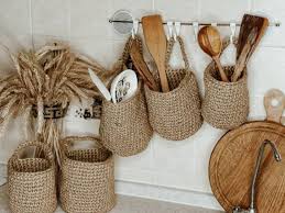 Storage Baskets In The Kitchen Bathroom
