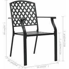 Outdoor Chairs 4 Pcs Mesh Design Steel