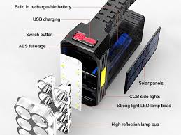 beam me up 8 led solar rechargeable
