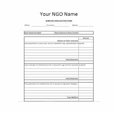 Daily Reconciliation Sheet Template