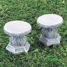 Miniature Stone Stool Set Of 2 Fairy