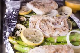 lemon baked cod with asparagus recipe