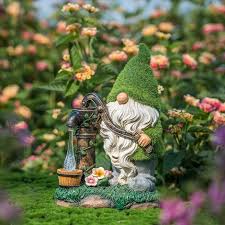 Flocked Garden Gnome Decorations 29cm