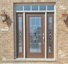Decorative Glass Steel Entry Door By