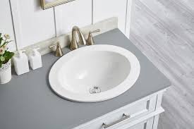 Drop In Oval Traditional Bathroom Sink
