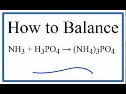 How To Balance Nh3 H3po4 Nh4 3po4