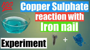 copper sulp and iron nail