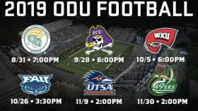 Old Dominion Football Announces Kickoff Times For 2019 Home