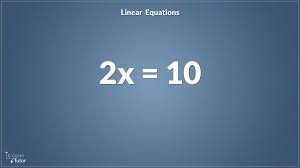 Linear Equations Machine Maths