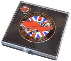 mgb 60th anniversary badge pin set