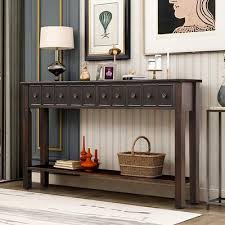 60 Rustic Entryway Console Table With