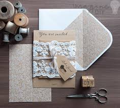 How To Make Rustic Kraft And Lace Wedding Invitations