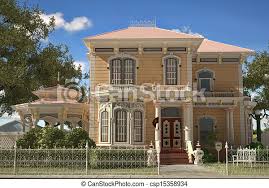 But what exactly is a victorian house? Luxury Victorian Style House Exterior Frontal View With Gazebo And Garden Canstock