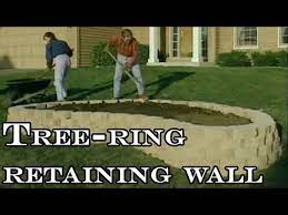 how to build tree ring retaining wall