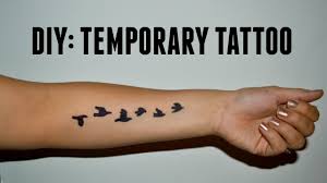 Diy Temporary Tattoo Youtube