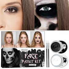 face white black paint skin wax