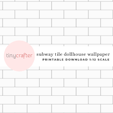 free printable subway tile dollhouse