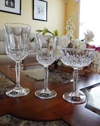 Crystal Wine Glasses Set Of 6 Vintage