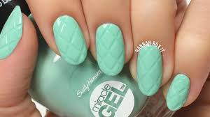 easy quilted mint nail art you