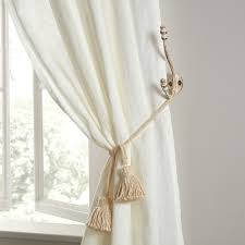 cotton tel tie backs for curtain panels