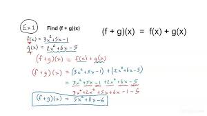 Finding The Sum Of 2 Functions