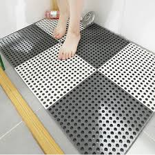 10 interlocking rubber tiles with drain