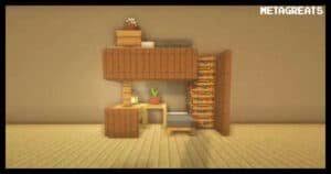 how do you make a bunk bed in minecraft