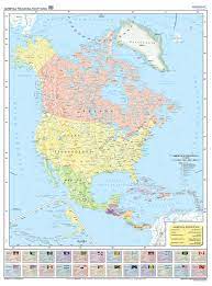 Ameryka Północna i Środkowa - ścienna mapa polityczna - Temat : Pomoce  szkolne