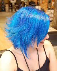 31 gorgeous bright blue hair color ideas for 2018. Hair Color Ideas Blue Sky Creativity Jagged Sapphire Bob Hairstyles Weekly