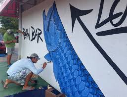 tarpon painting on the square grouper