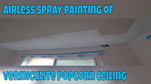 airless spray painting of vermiculite