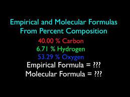 Empirical And Molecular Formula From
