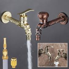 Carved Wall Mount Garden Faucet