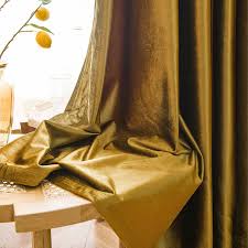Luxury Metallic Gold Velvet Curtains