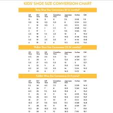 Kid Shoe Size Chart