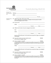 Whether planning your own funeral in advance or making arrangements for a loved one, here are several tips that can 8 tips for funeral planning. Free 15 Sample Funeral Checklist Templates In Excel Pdf Google Docs Psd Ms Word Pages