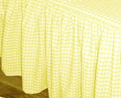 Yellow Gingham Check Bedskirt In All