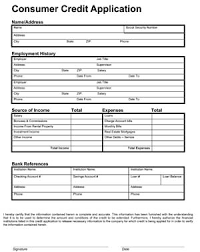Credit Application Forms Free Template Small Business