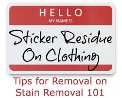 how to remove sticker residue from clothing