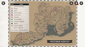 Red Dead Redemption 2 Horse Breed Location World Map Guide