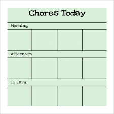 Example Chore Charts Rantin Ravin Kids Chore Charts An Example Of A