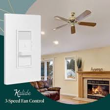 Topgreener Kalide Fan Sd Control Switch 3 Sd Fan Wall Switch W White