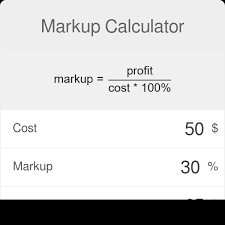 markup percene calculator on