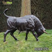 bronze life size bull statue for garden